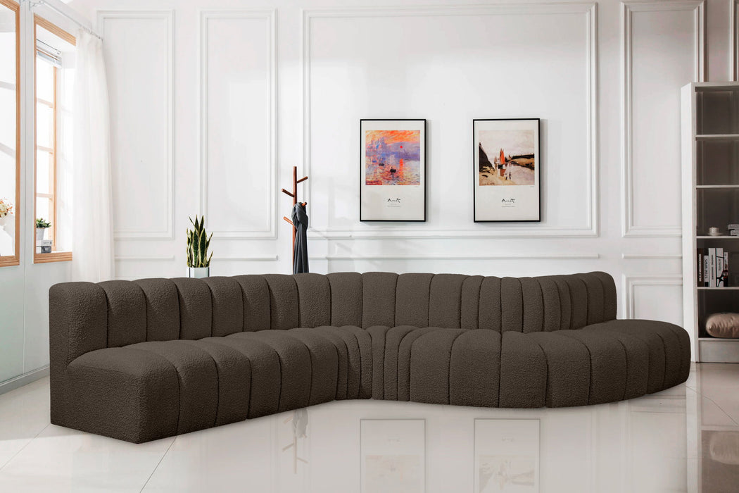 Arc - Boucle Fabric 7 Piece Modular Sofa - Simple Home Plus
