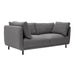 Serenity - 79" Fabric Sofa With Black Metal Legs - Simple Home Plus