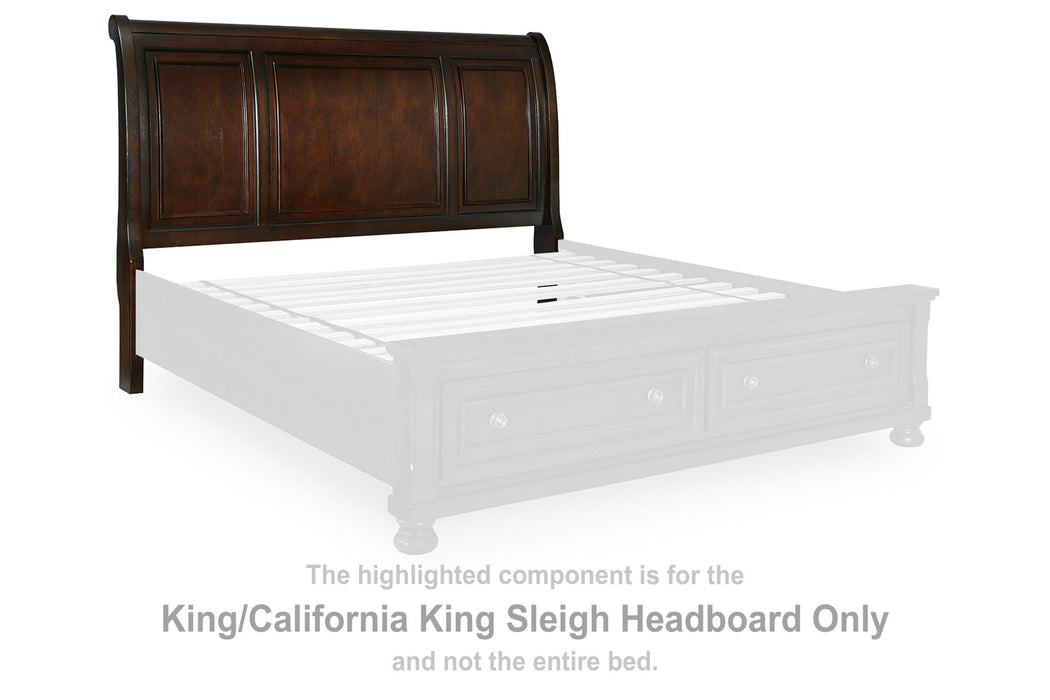 Porter - Headboard King/Cal King Sleigh - Rustic Brown - Simple Home Plus