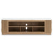 Camdill - XL TV Stand With Fireplace Option - Light Brown - Simple Home Plus