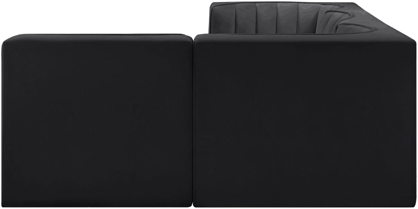 Rummi - Velvet Performance Fabric Upholstered 4 Piece Modular Sectional - Simple Home Plus