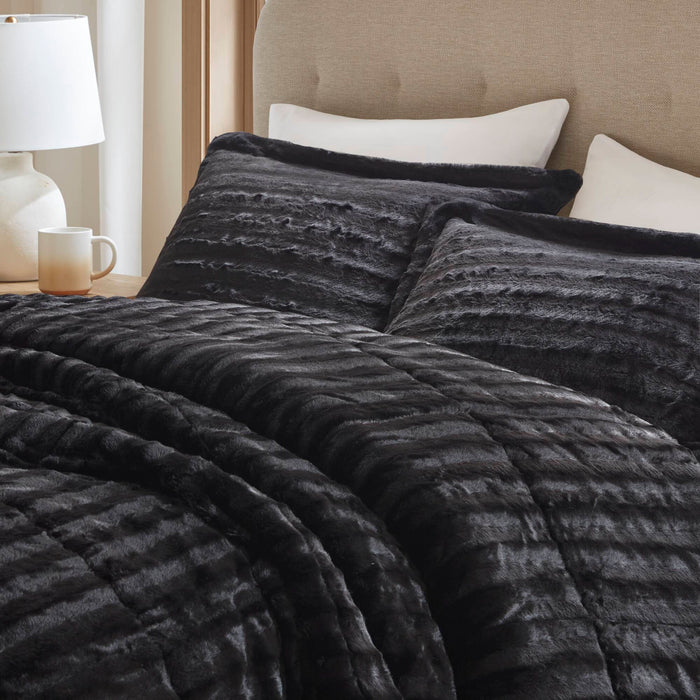 Duke - King Comforter Mini Set - Black - Simple Home Plus