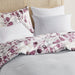 Gabby - King/California King Reversible Floral Botanical Seersucker Comforter Set - Plum/Gray - Simple Home Plus
