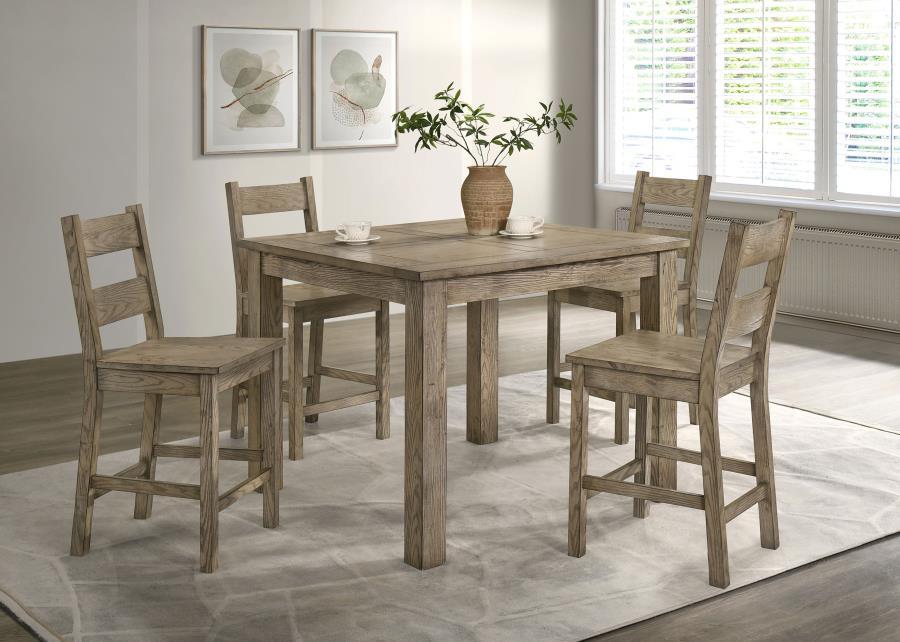 Cardova - 5 Piece Counter Height Dining Table Set - Vineyard Oak - Simple Home Plus