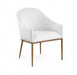 Ferro - Upholstered Dining Arm Chair With Brushed Gold Legs - Simple Home Plus