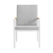Crown - Outdoor Dining Chair With Light Gray (Set of 2) - White / Teak - Simple Home Plus