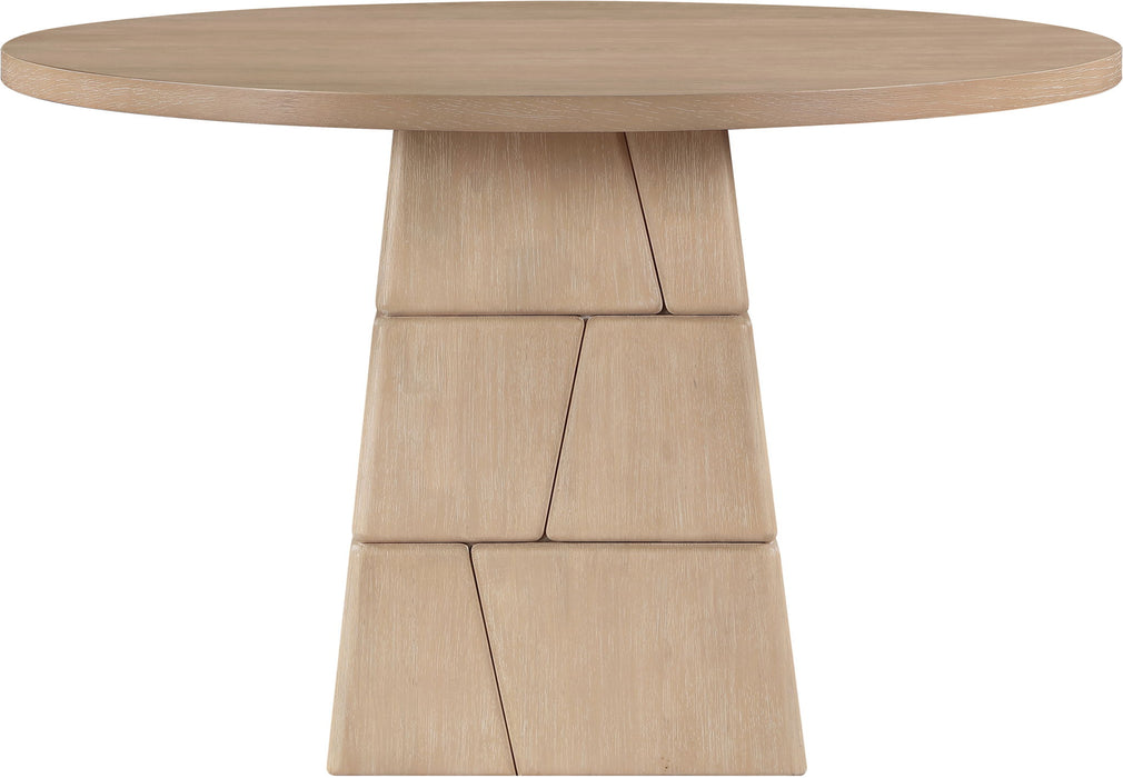 Tavio - 48" Oak Veneer And Solid Wood Dining Table - Simple Home Plus