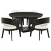 Leandro - 5 Piece Round Dining Table Set - Burnished Black - Simple Home Plus