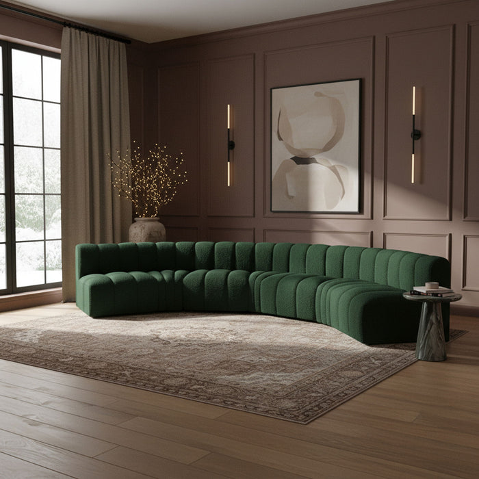 Arc - Boucle Fabric 7 Piece U-Shaped Modular Sofa - Simple Home Plus