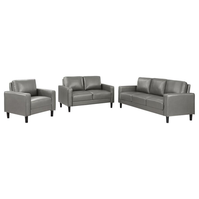 Ruth - Upholstered Track Arm Sofa Set - Simple Home Plus