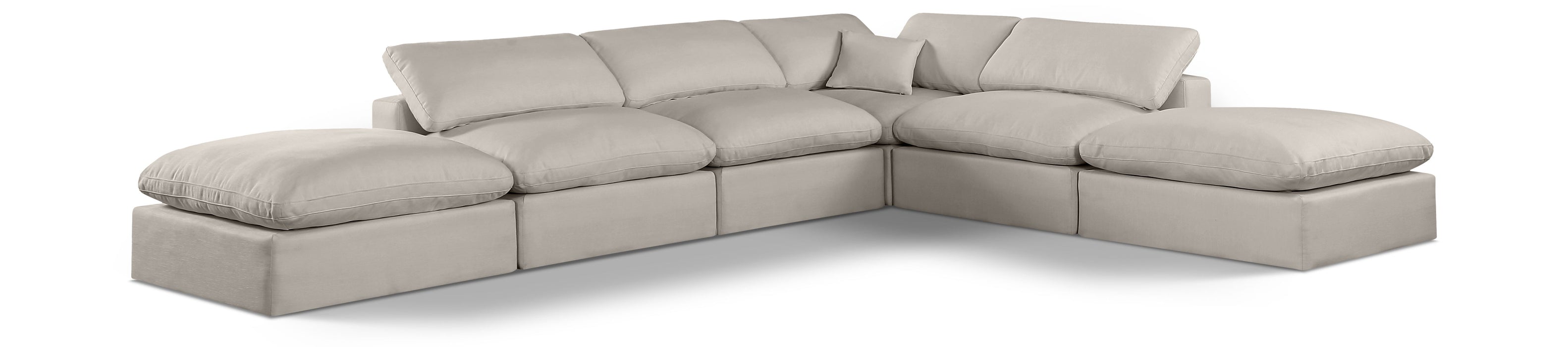 Comfy - 6 Piece Linen Modular Sectional - Simple Home Plus