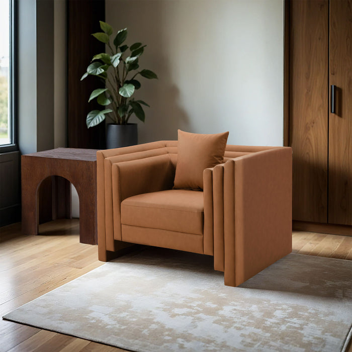 Everett - Vegan Leather Upholstered Chair - Simple Home Plus