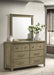 Hazlewood - 6-Drawer Bedroom Dresser With Mirror - Vineyard Oak - Simple Home Plus