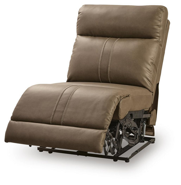 Max-Momentum - Power Armless Recliner With Adjustable Headrest - Biscotti - Simple Home Plus