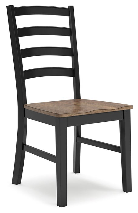 Wildenauer - Brown / Black - Dining Room Side Chair (Set of 2) - Simple Home Plus