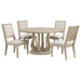 Trofello - 5 Piece Round Dining Table Set - White Washed - Simple Home Plus