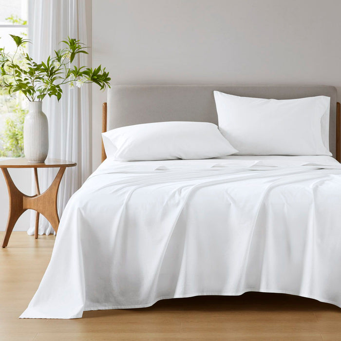 Cotton 144TC - Queen Solid Sheet Set - White - Simple Home Plus