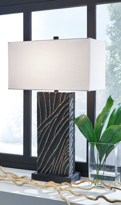 Bartlen - Black / Gold Finish - Poly Table Lamp - Simple Home Plus