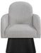 Marlowe - Linen Textured Fabric Upholstered Swivel Accent Chair - Stained Black - Simple Home Plus