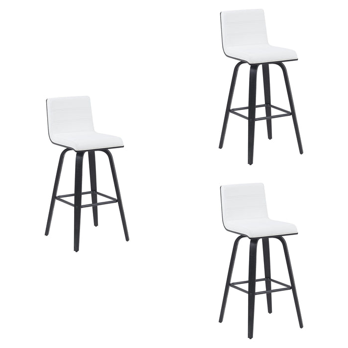 Vienna - Modern Swivel Bar Height Stool - Black Brushed Wood Frame - Simple Home Plus