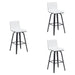 Vienna - Modern Swivel Bar Height Stool - Black Brushed Wood Frame - Simple Home Plus