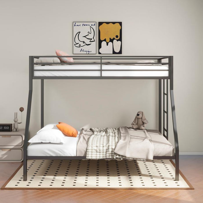 Alevera - Metal Bunk Bed With Ladder - Simple Home Plus