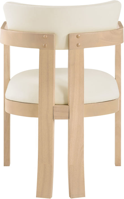 Lavrin - Vegan Leather Dining Arm Chair (Set of 2) - Natural Base - Simple Home Plus
