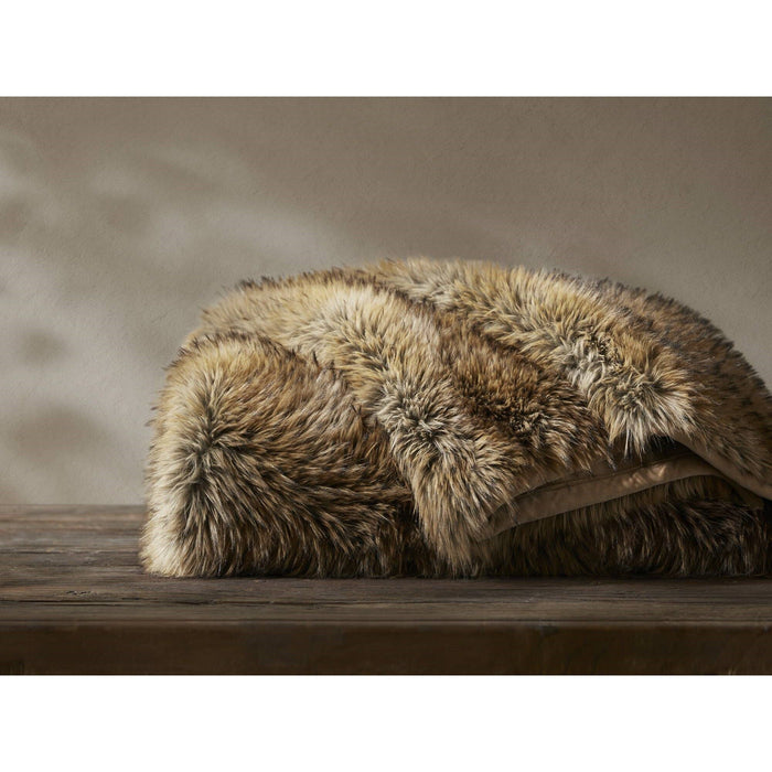 Botswana Animal - 60x80" Faux Fur Throw Blanket - Bobcat - Simple Home Plus