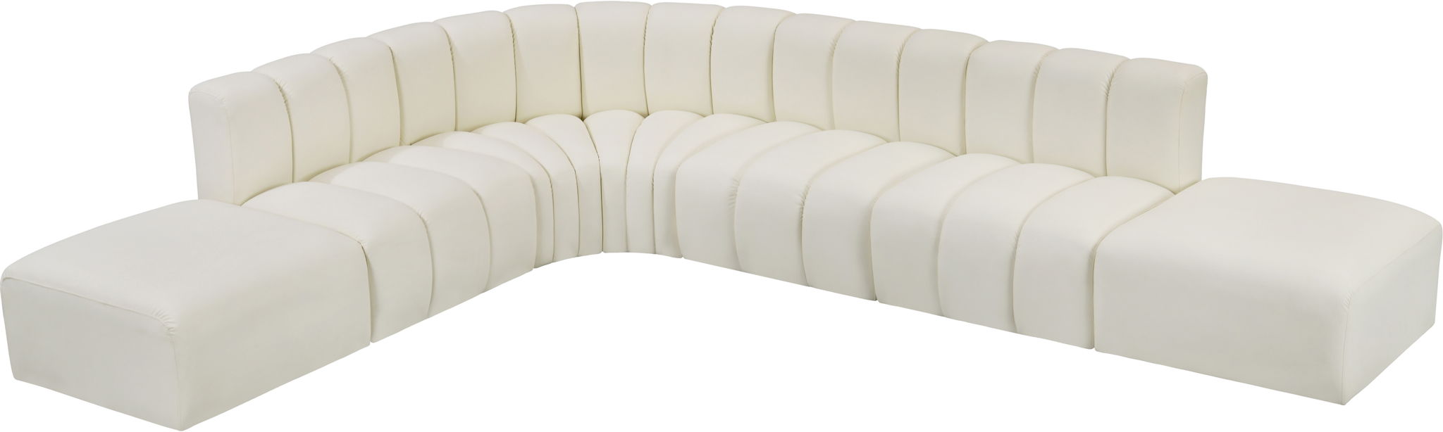 Arc - Faux Leather 7 Piece Corner Modular Sofa - Simple Home Plus