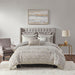 Sanctuary - Queen Comforter Queen 8 Piece Set - Taupe Gold - Simple Home Plus