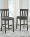Hallanden - Black / Gray - Upholstered Barstool (Set of 2) - Simple Home Plus