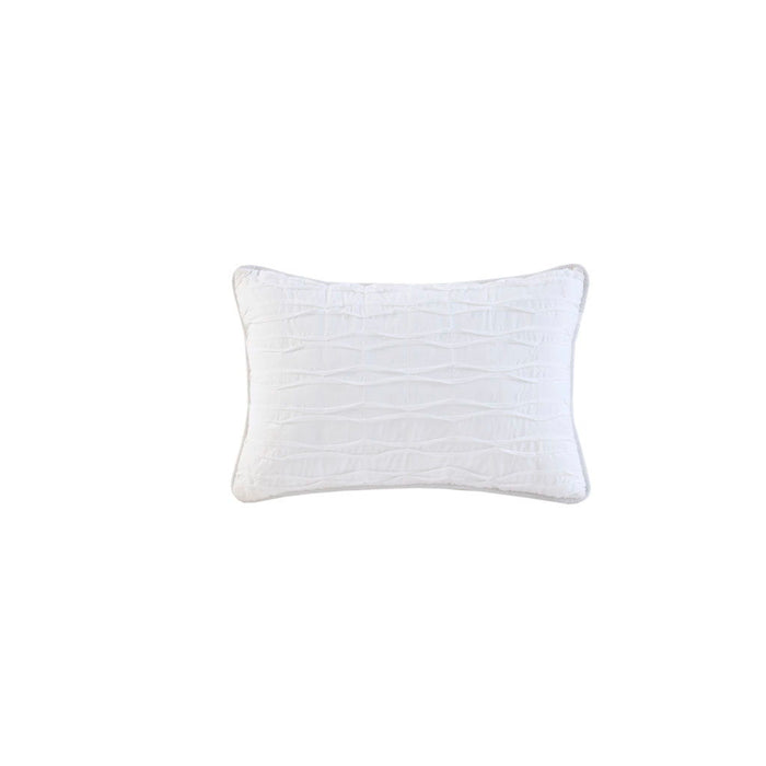 Nicolette - King 4 Piece Duvet Cover Set - White - Simple Home Plus