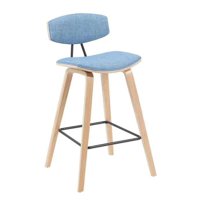 Fox - Swivel Counter Height Stool - Light Brown - Simple Home Plus