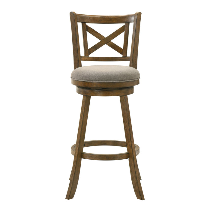 Kodi - Modern Farmhouse Swivel Wood Bar Height Kitchen Bar Stool - Simple Home Plus