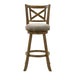 Kodi - Modern Farmhouse Swivel Wood Bar Height Kitchen Bar Stool - Simple Home Plus