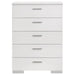 Felicity - 5-Drawer Bedroom Chest - White High Gloss - Simple Home Plus
