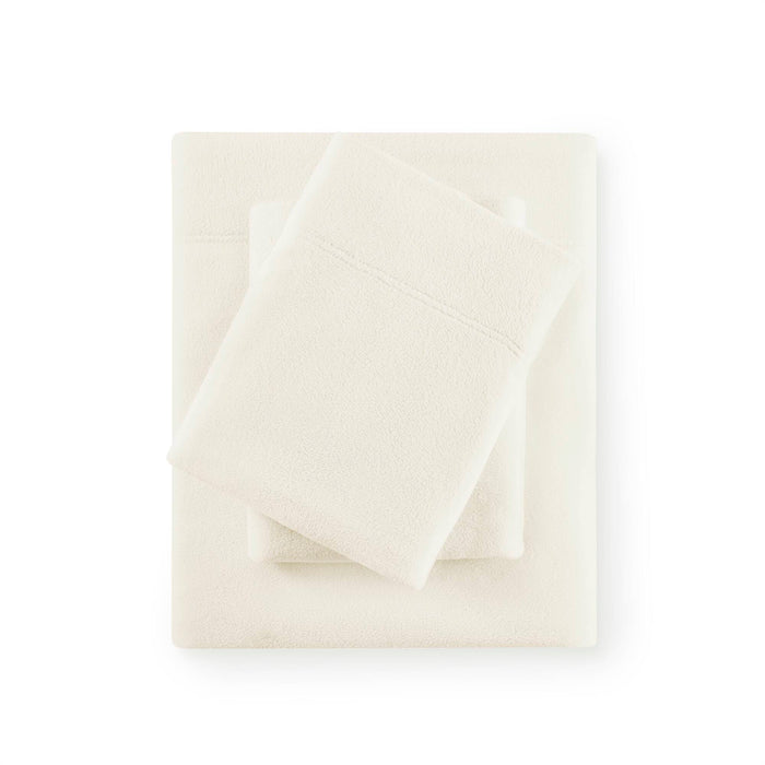 Micro Fleece - Twin Long Sheet Set - Ivory - Simple Home Plus