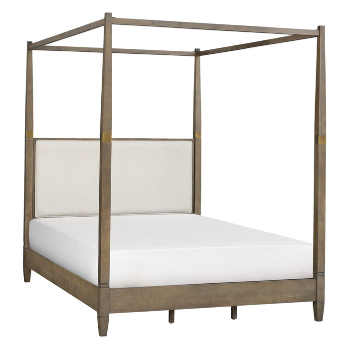 Baylor - Queen Canopy Bed - Brown - Simple Home Plus