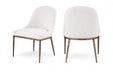 Ferro - Linen Textured Performance Fabric Upholstered Dining Side Chair - Cream / Brushed Bronze - Simple Home Plus