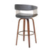 Topanga - Swivel Walnut Wood Stool - Simple Home Plus