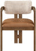 Ravina - Upholstered Dining Chair With Stained Brown Base (Set of 2) - Simple Home Plus