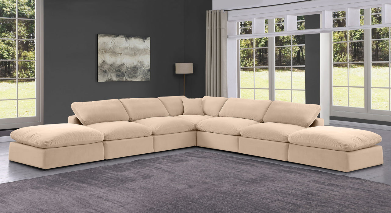Comfy - 7 Piece Velvet Modular Corner Sectional - Simple Home Plus