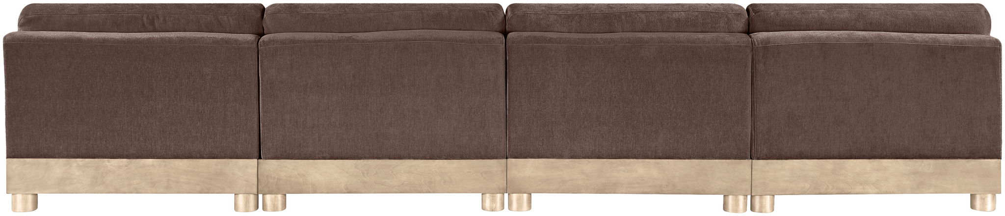 Turin - Chenille Fabric Upholstered Modular Sectional - Brown - Simple Home Plus