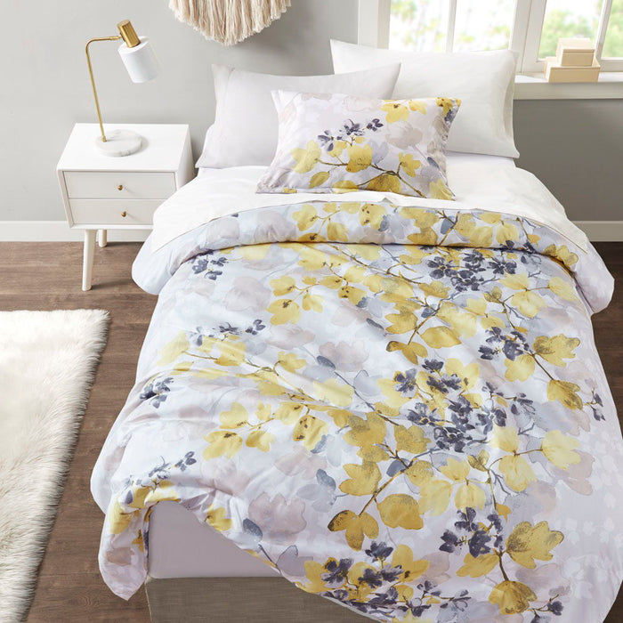 Alexis - Twin Comforter Set With Bed Sheets - Yellow - Simple Home Plus