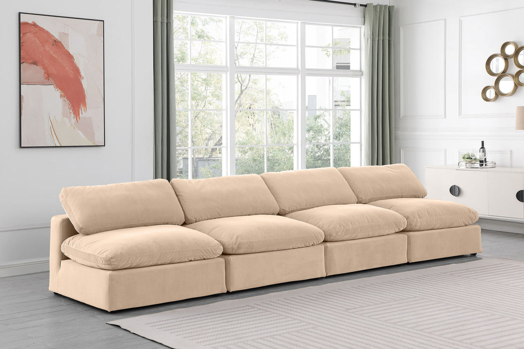 Comfy - Velvet Modular Armless Sofa 4 Seats - Simple Home Plus
