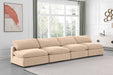 Comfy - Velvet Modular Armless Sofa 4 Seats - Simple Home Plus