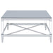 Lindley - Square Tempered Mirror Acrylic Table - Simple Home Plus