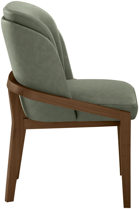 Navo - Vegan Leather Upholstered Dining Chair - Green - Simple Home Plus