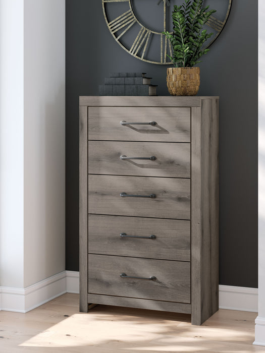 Graystorm - Brown Gray - Five Drawer Chest - Simple Home Plus
