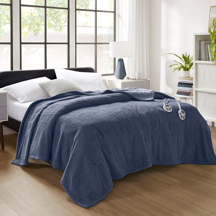 Dream Soft Heated - Full Blanket - Navy - Simple Home Plus